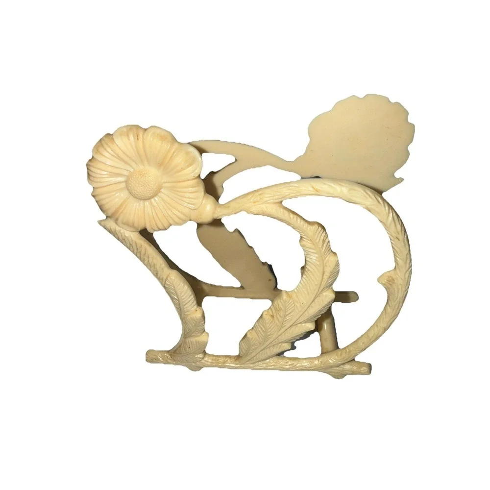 Vtg Retro Kitschy Lapin Brand Ivory‎ Daisy Plastic Napkin Holder Made USA #464